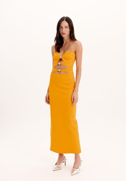 MY FAVORITE - DRESS SUPER MIDI WITH CUT OUT