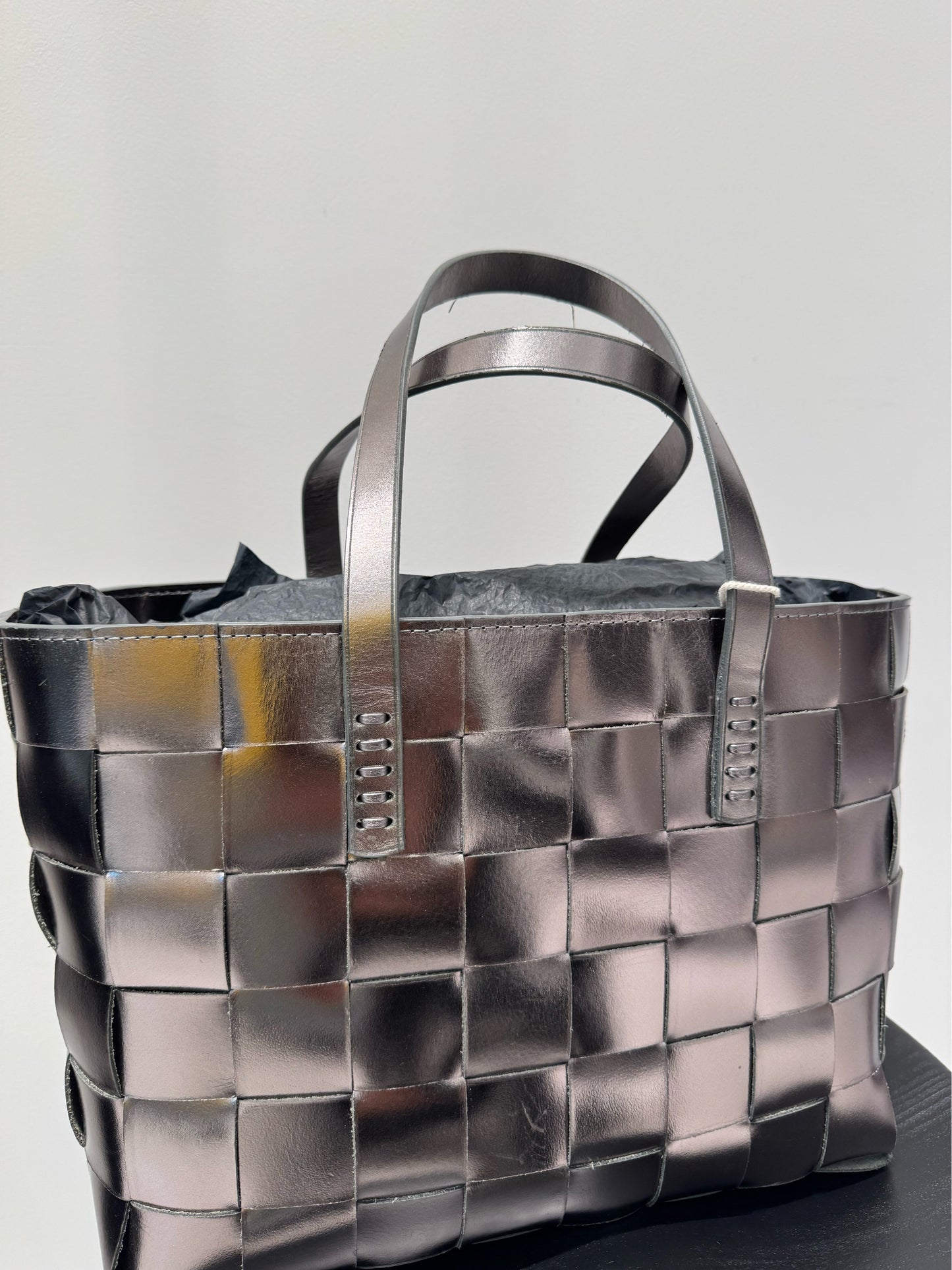 Japan Tote Silver w/ flat handles