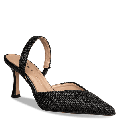 ENVIE - RAFFIA-EFFECT SLINGBACK PUMPS