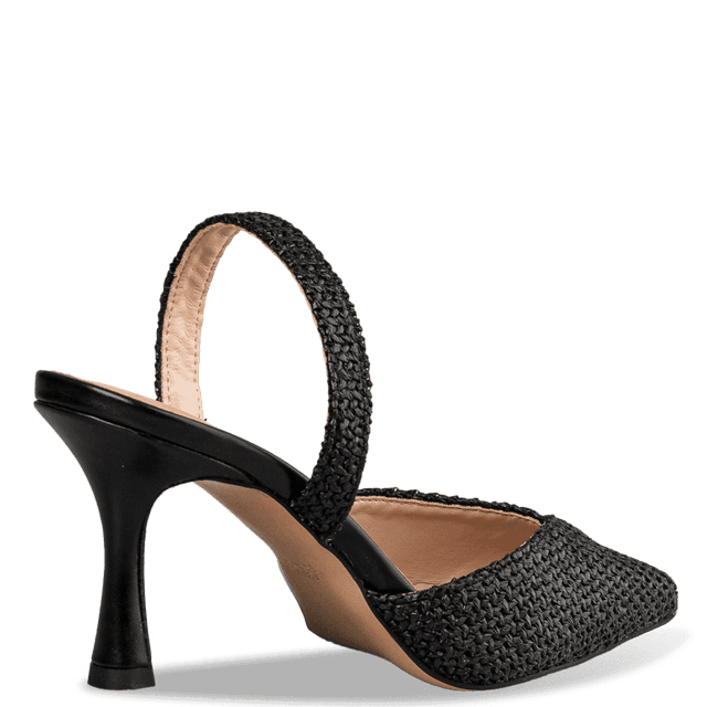 ENVIE - RAFFIA-EFFECT SLINGBACK PUMPS